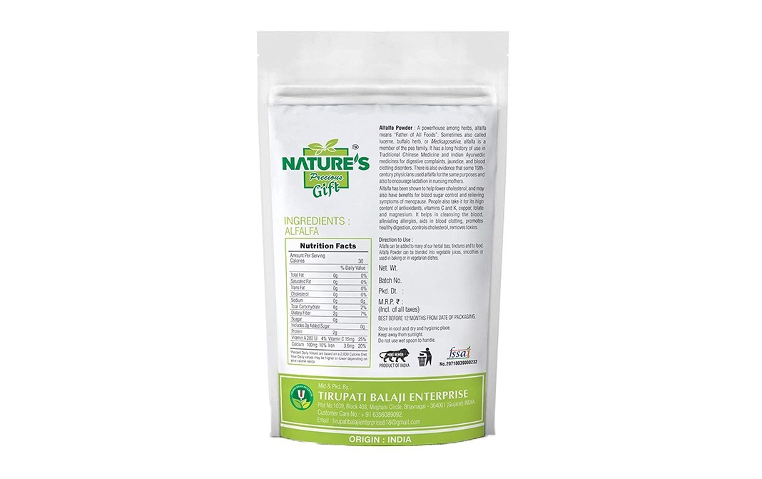 Nature's Gift Alfalfa Powder    Pack  500 grams